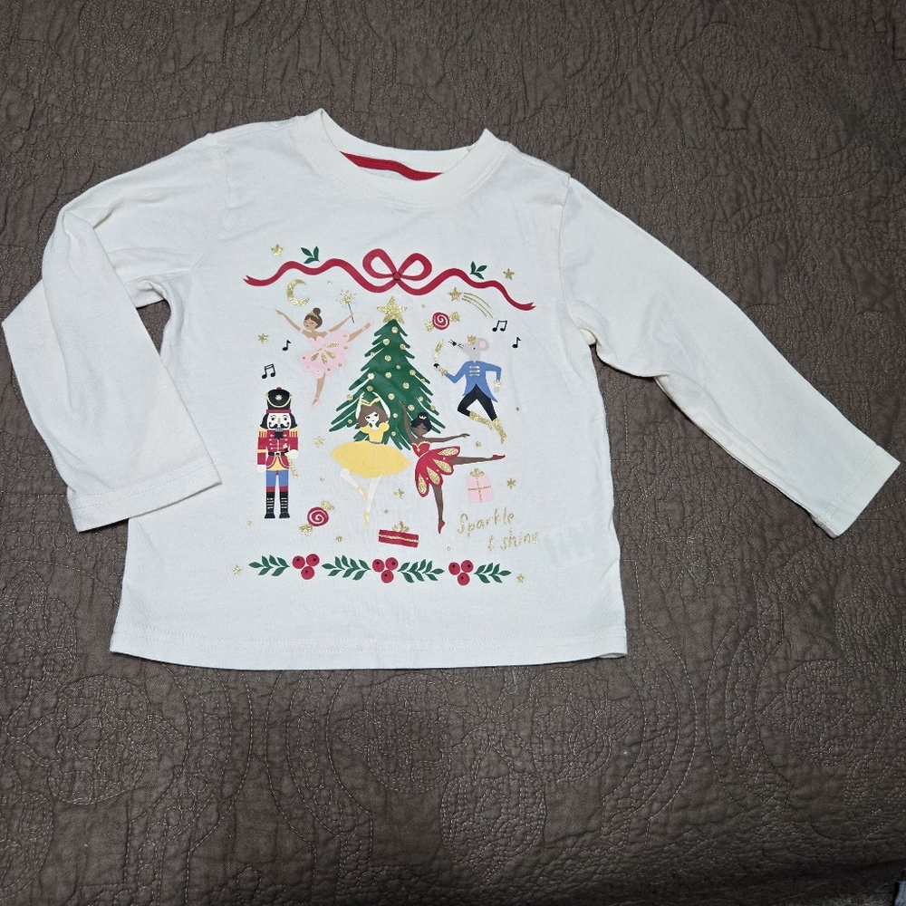 Nutcracker CHRISTMAS Ballet toddler shirt, sparkle and shine, 3T - Picture 2 of 9
